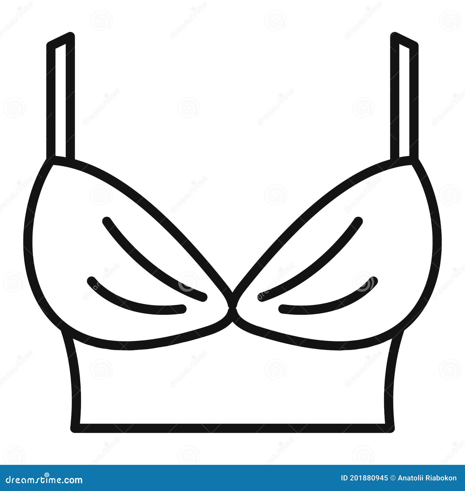 Lady Bra Icon, Outline Style Stock Vector - Illustration of outline ...