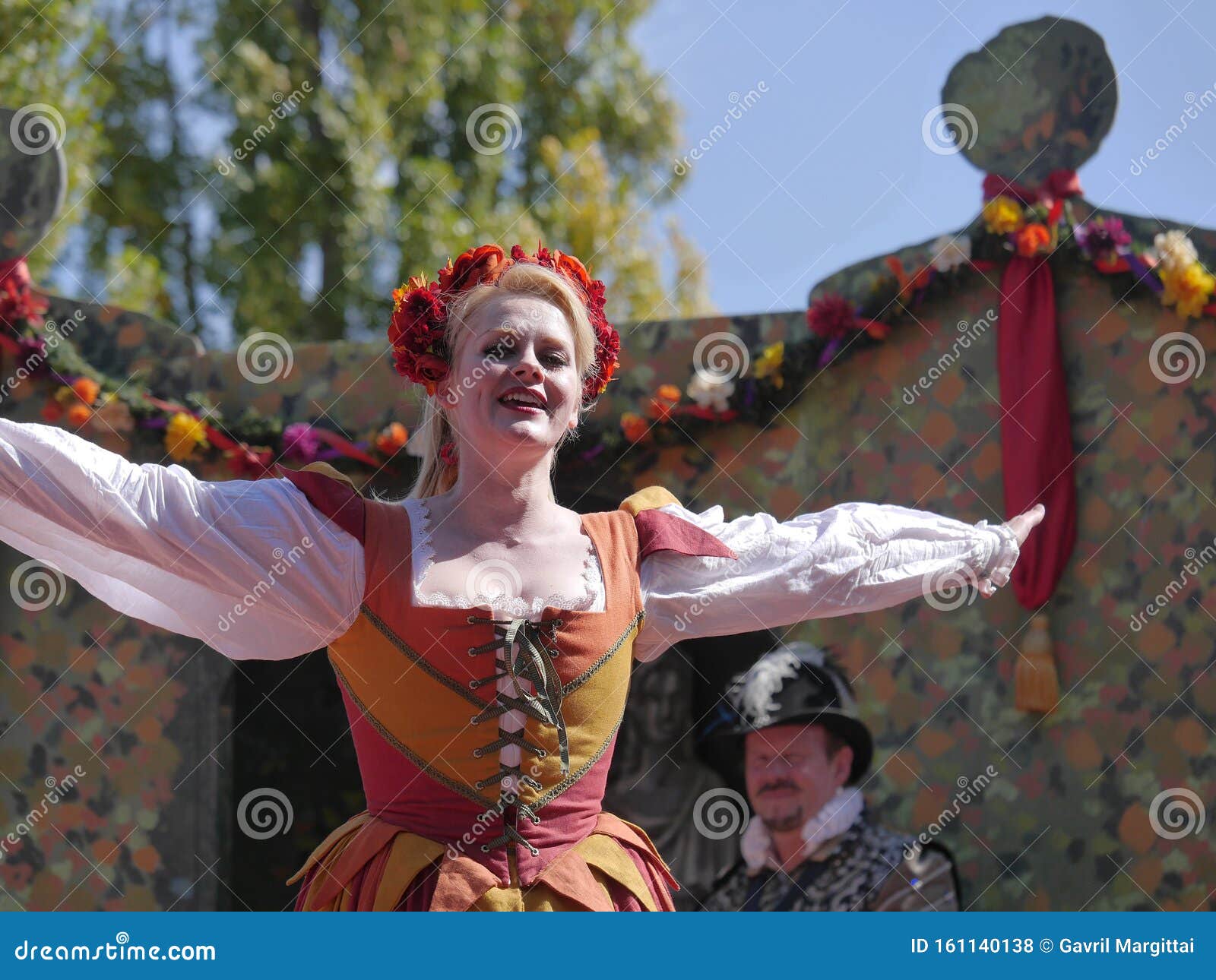 Lady in Renaissance Clothes at the Renaissance Fair Editorial Stock ...