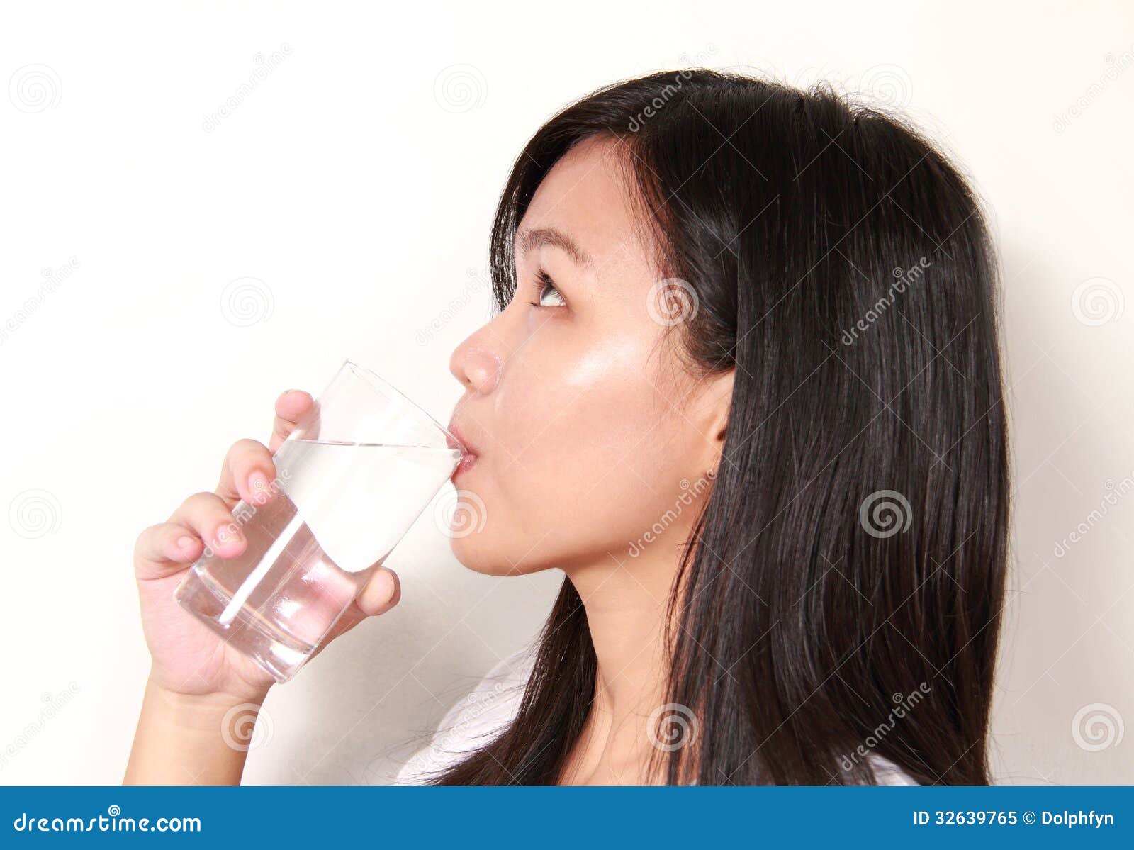 Lady Drinking a Glass of Water Stock Image Image of girl, lady 32639765