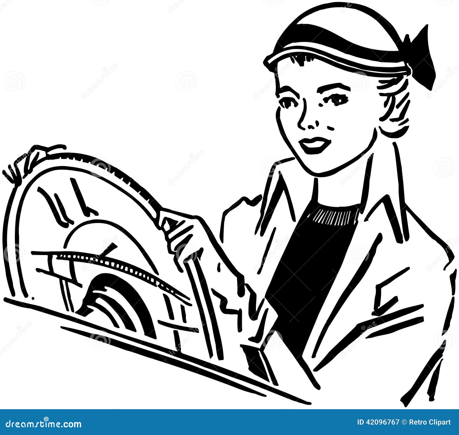 driver clipart black and white