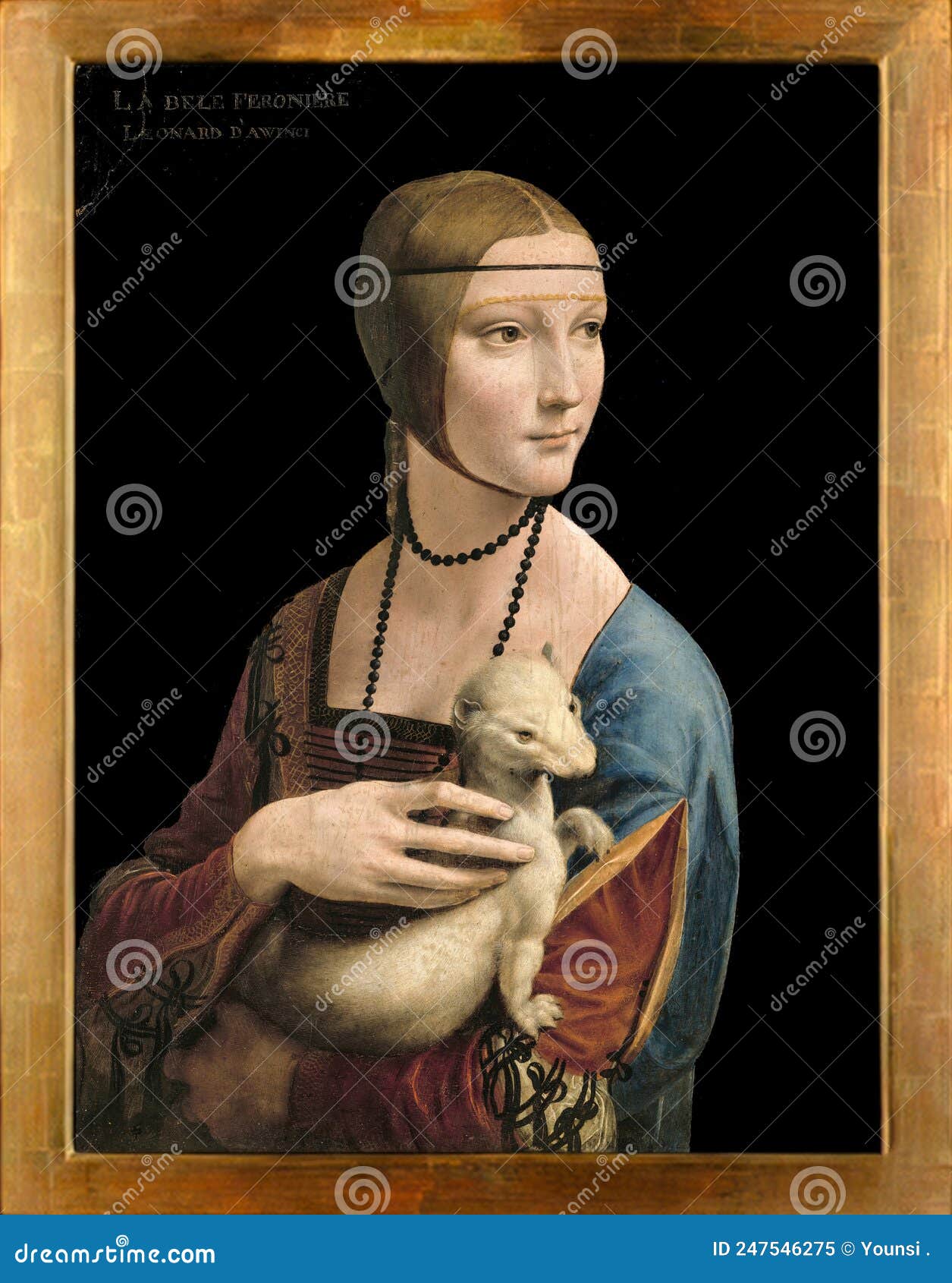 My own reproduction of painting Lady with an Ermine by Leonardo da