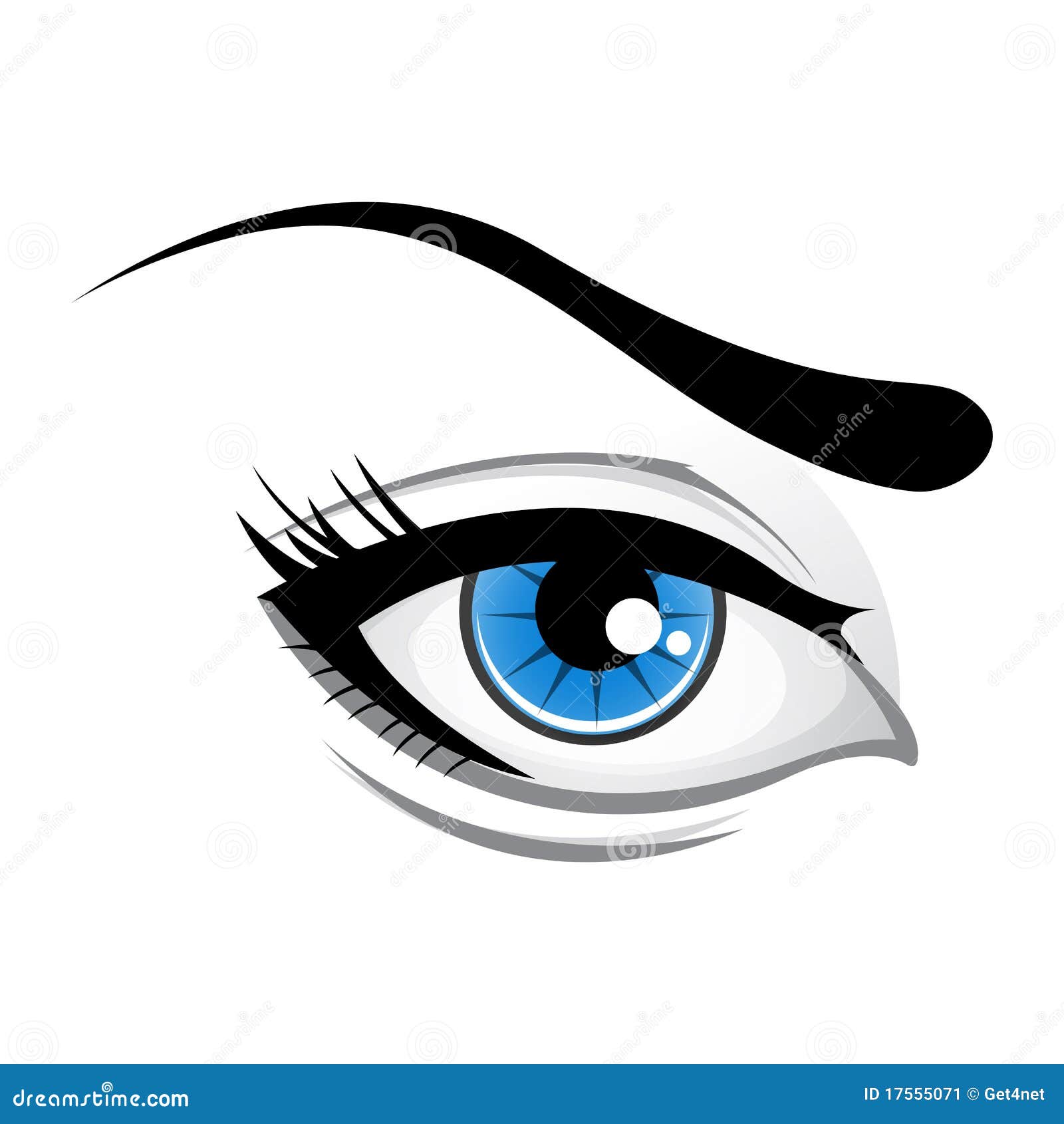 Lady eye stock vector. Illustration of abstract, beauty - 17555071