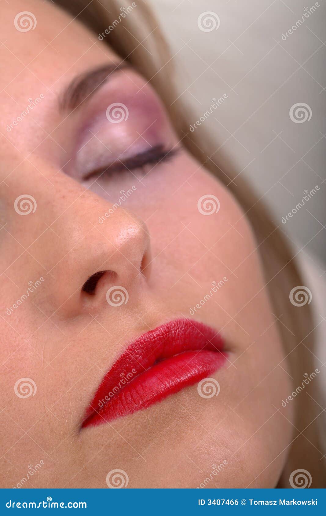 Lady Eyes Closed with Makeup Stock Photo Image of relaxation, face