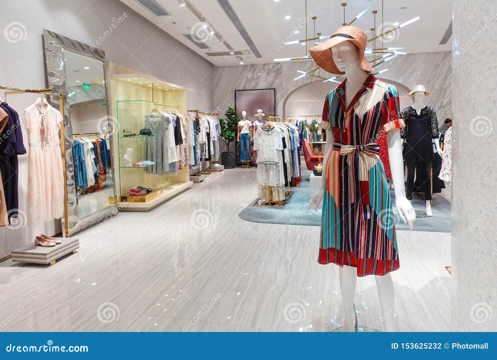 Lady Fashion Shop Mannequin Front Stock Photo - Image of city ...