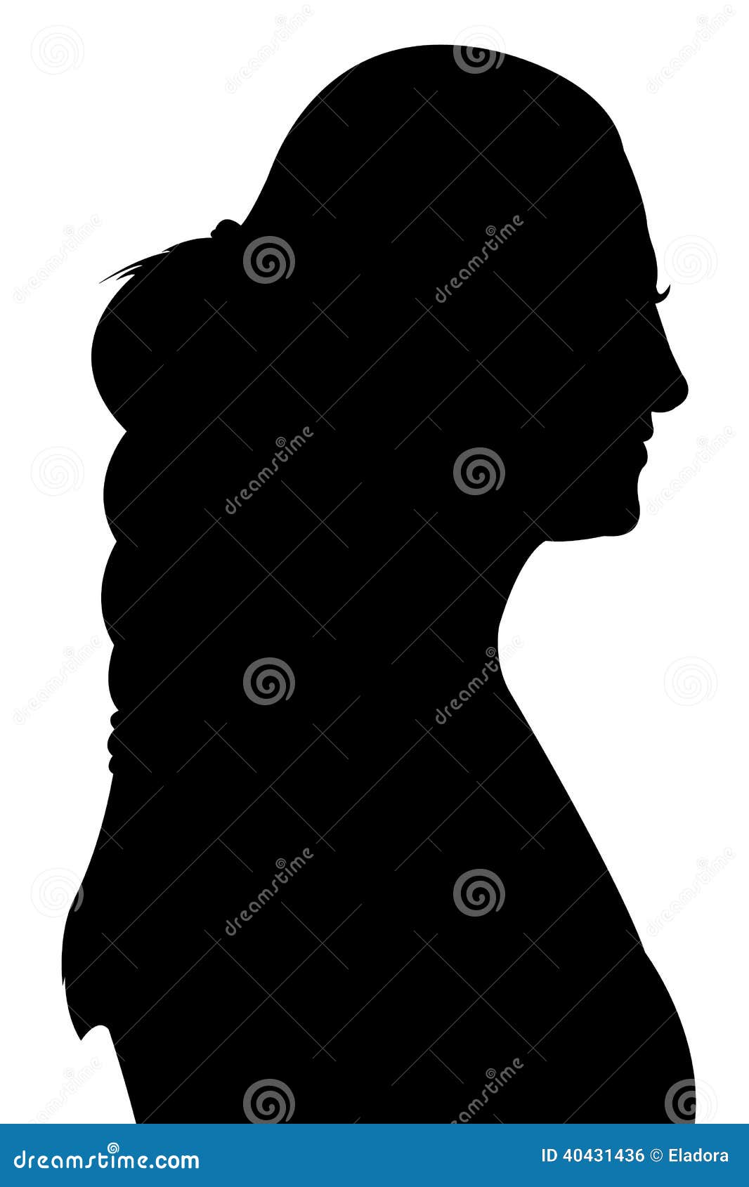 Download Lady Head Silhouette Vector Stock Vector - Illustration of ...
