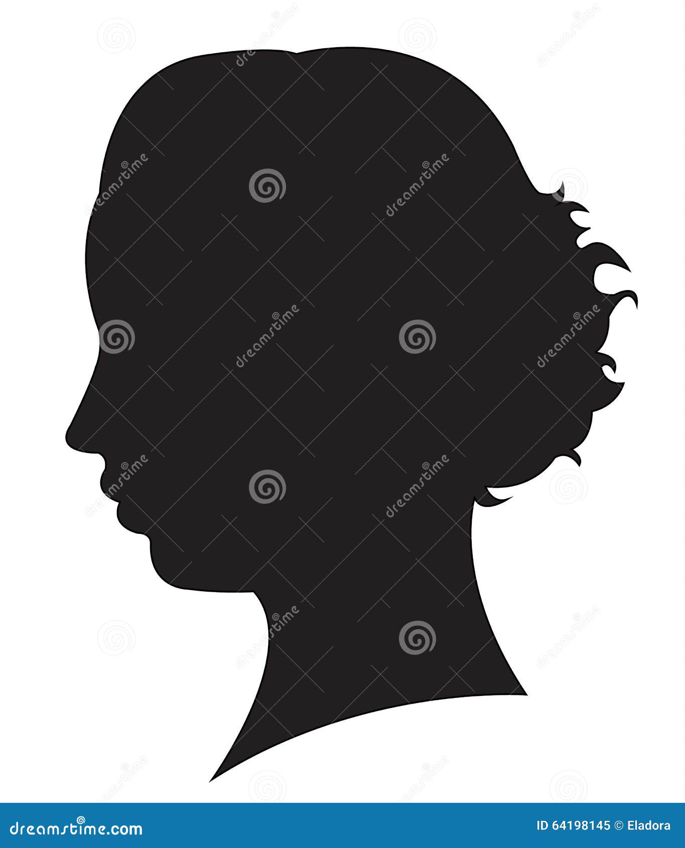 Lady Head Silhouette Vector Stock Vector Illustration of female