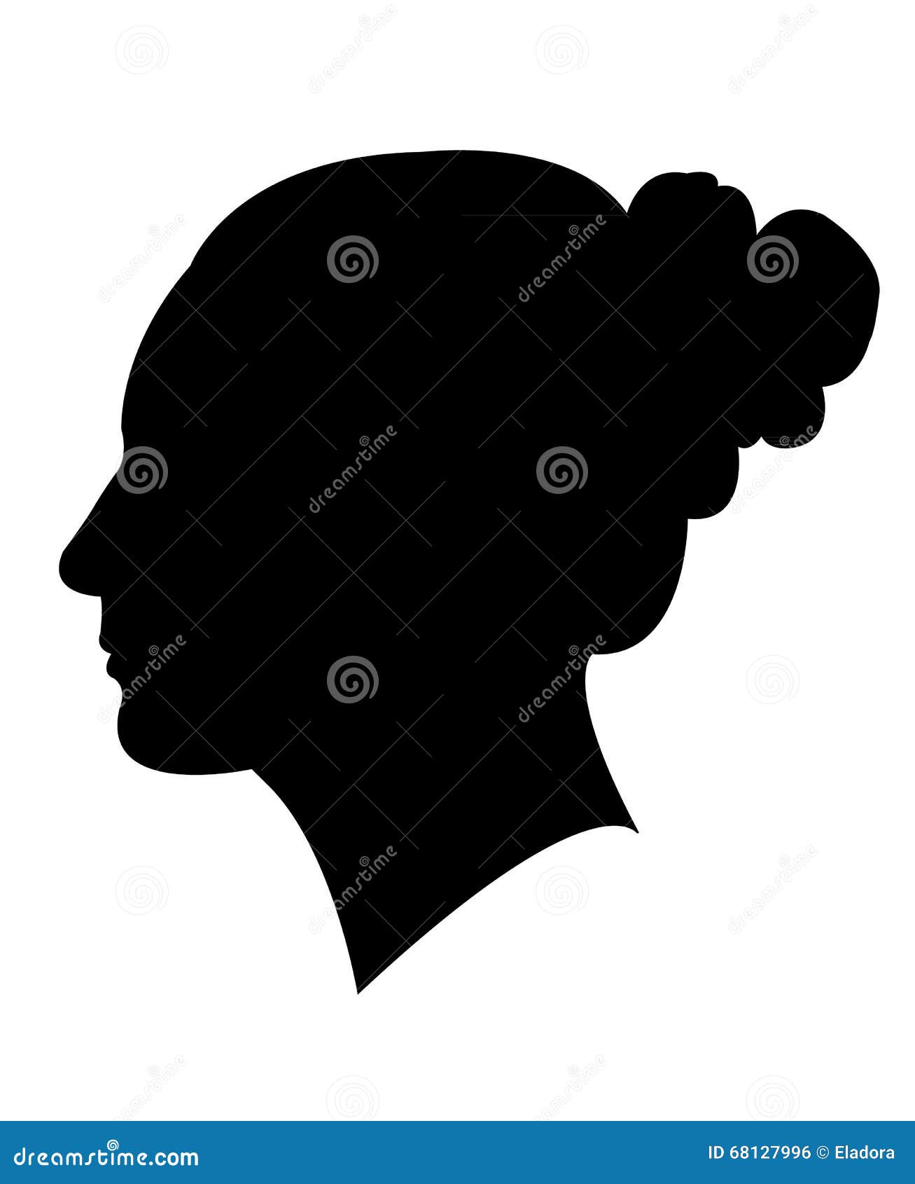 A Lady Head Silhouette Vector Stock Vector Illustration of portrait