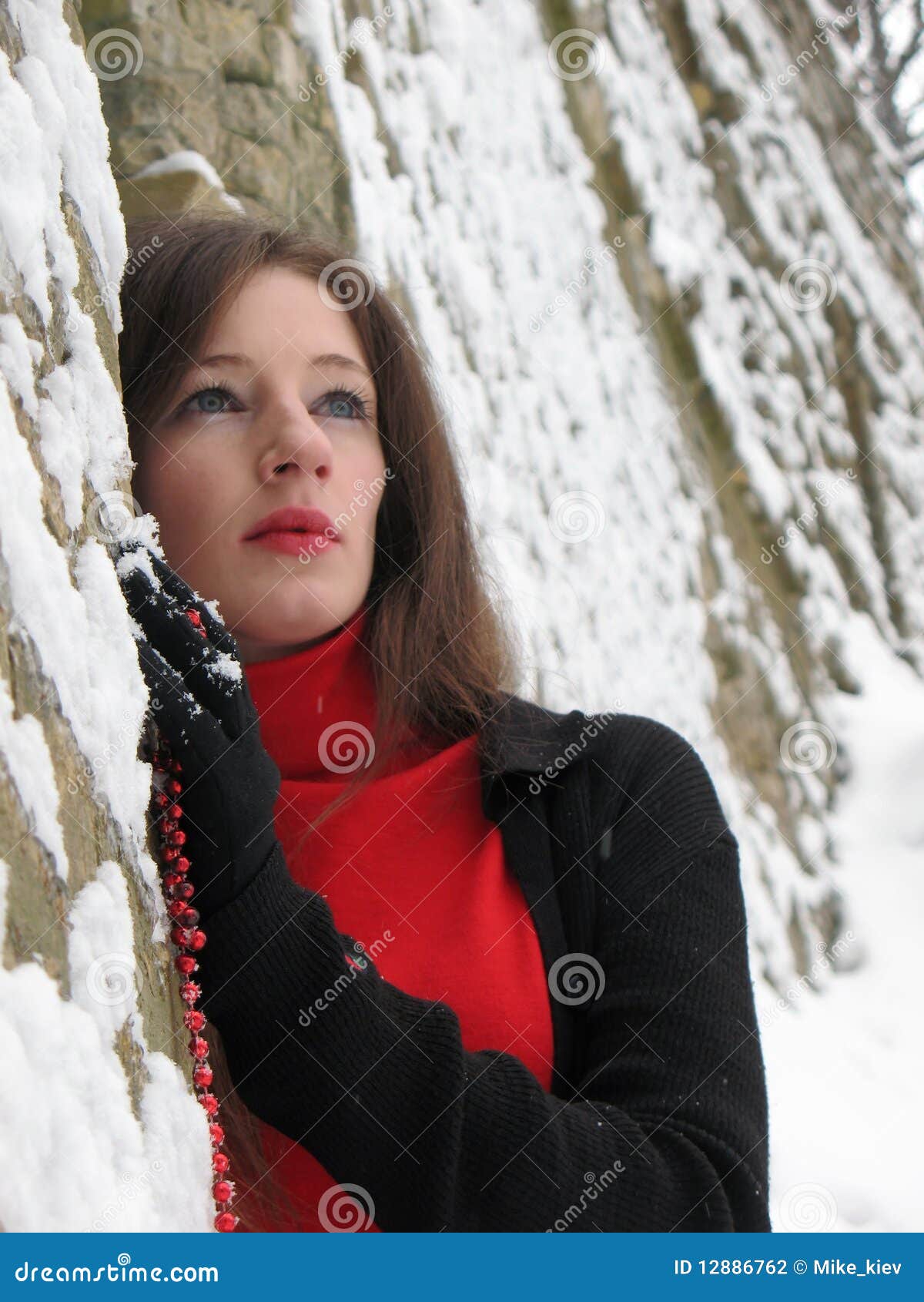 Lady in red stock photo. Image of clothing, people, person 12886762