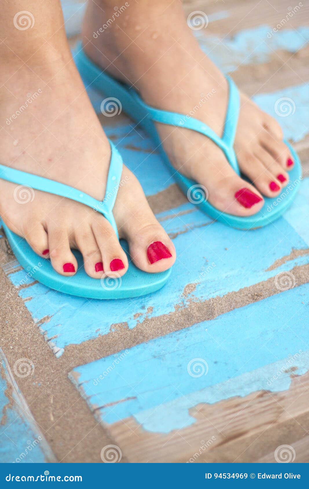 Lady& X27;s Feet in Sandals on Beach Stock Image - Image of lady, body ...