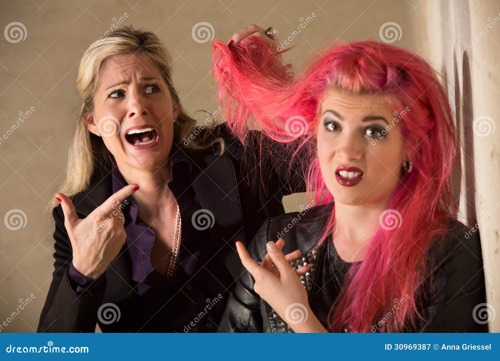 lady shocked about hairdo