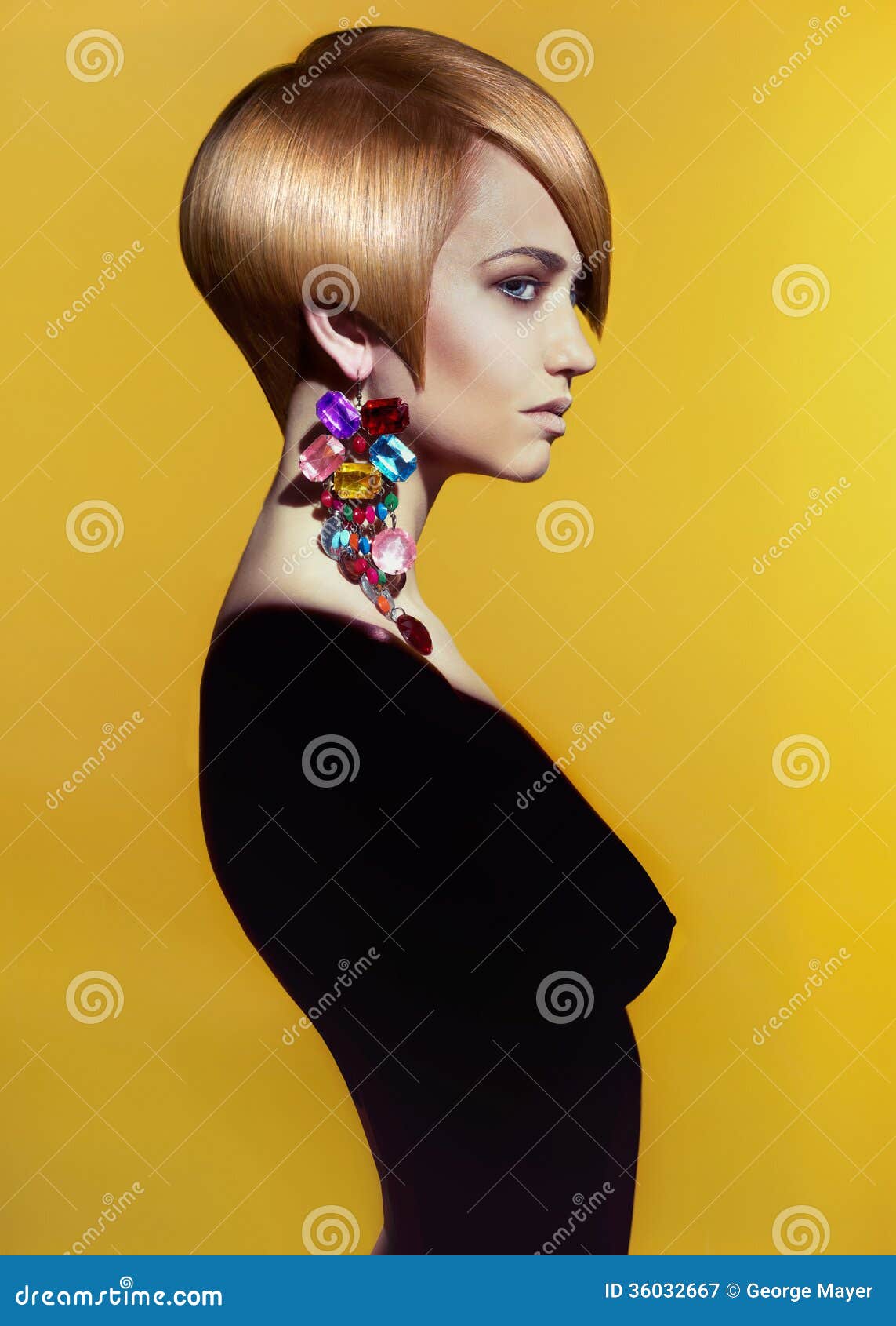 lady with stylish hairdo