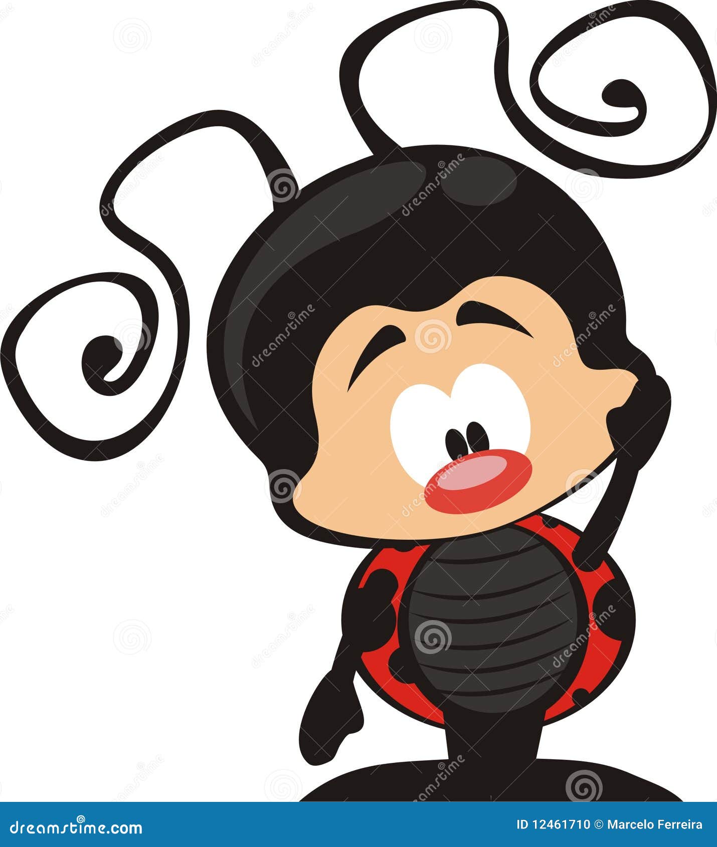 Ladybug cartoon stock vector. Illustration of character - 12461710