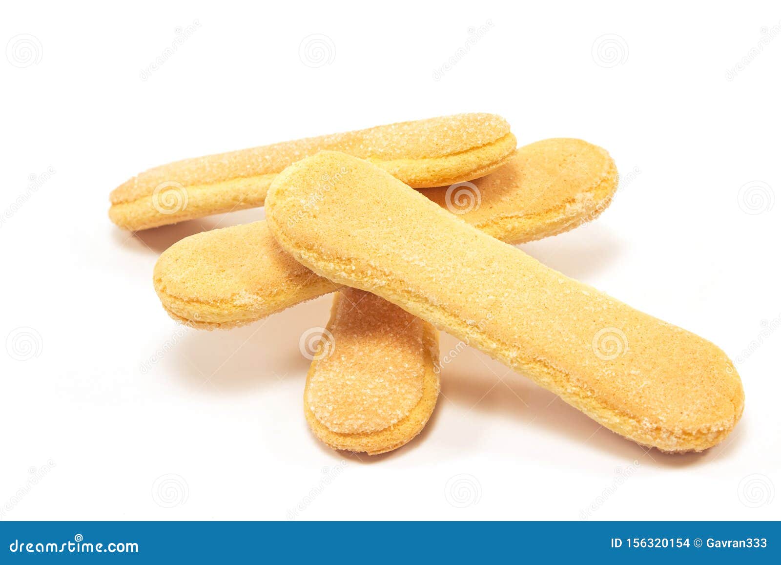 Ladyfinger Biscuits on White Background Stock Photo Image of cookie