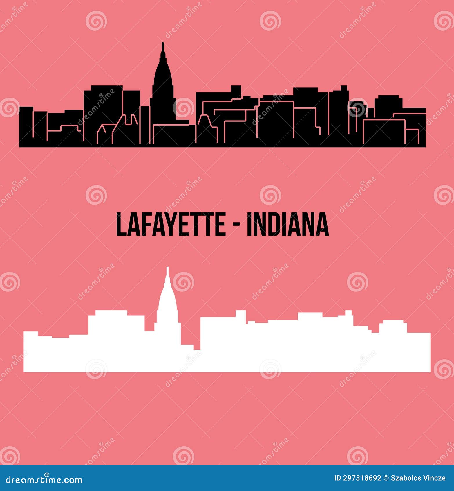 Lafayette, Indiana stock vector. Illustration of design 297318692