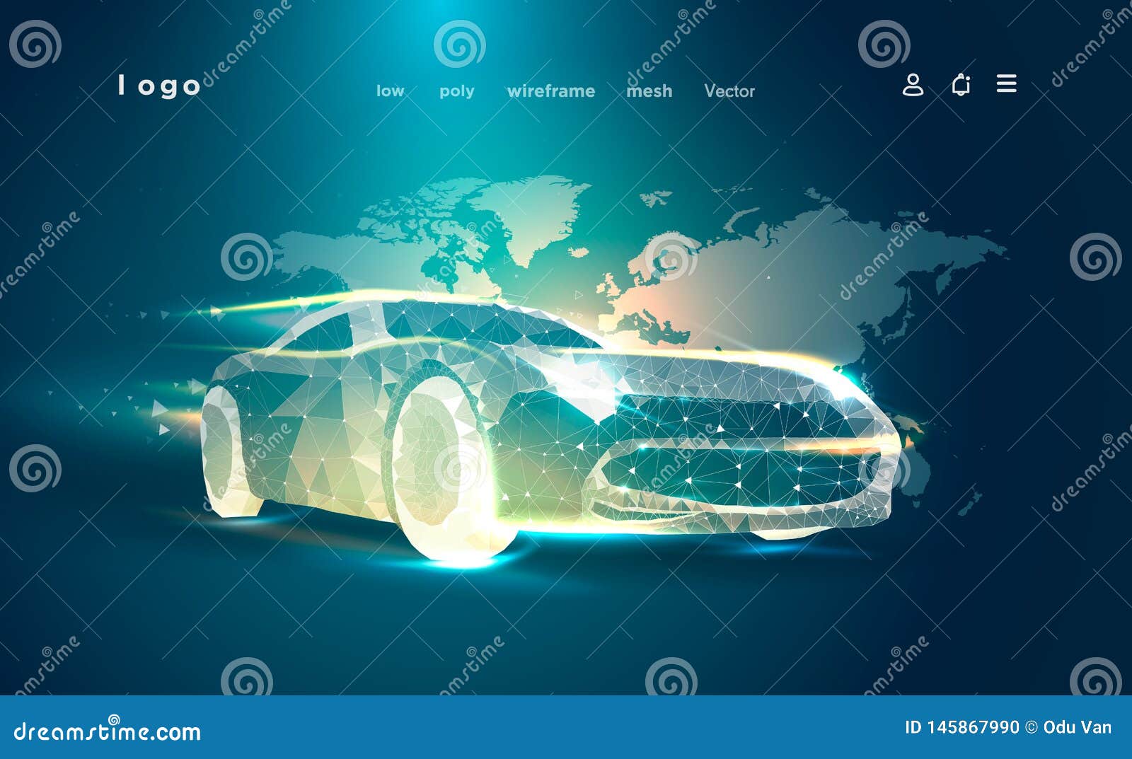 vloot Huidige Secretaris Lage Poly De Kunstillustratie Van De Autodriehoek De Automobielindustrie  Reclamebanner 3D Auto Op Kaartachtergrond Vector Illustratie - Illustration  of affiche, banier: 145867990