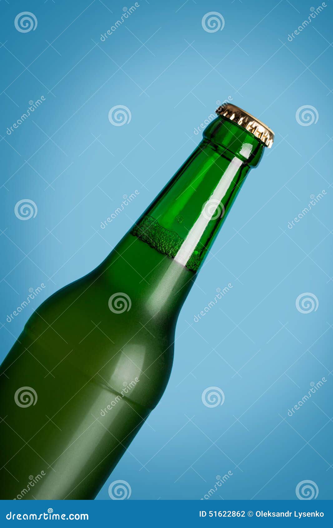 Lager beer in glass bottle stock photo. Image of green 51622862
