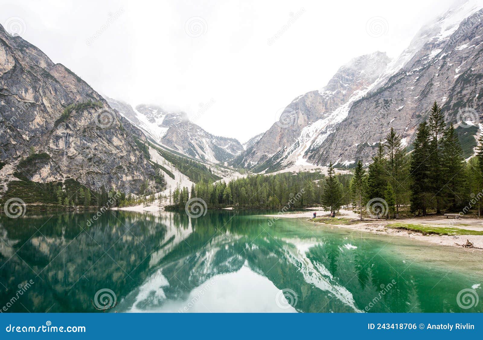 lago antorno alps dolomites italy