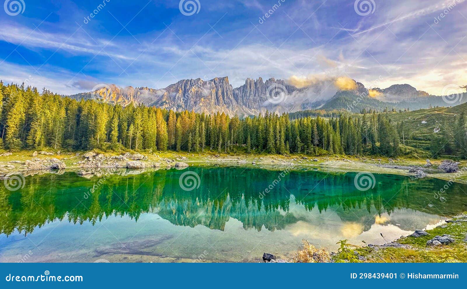 lago di carezza,perched at 1,519m, an alpine treasure with emerald waters