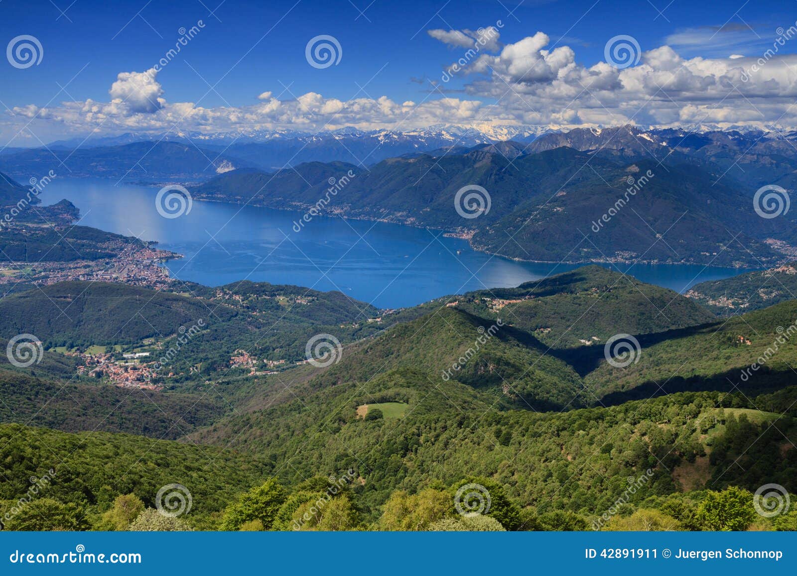 lago maggiore as seen from monte lema