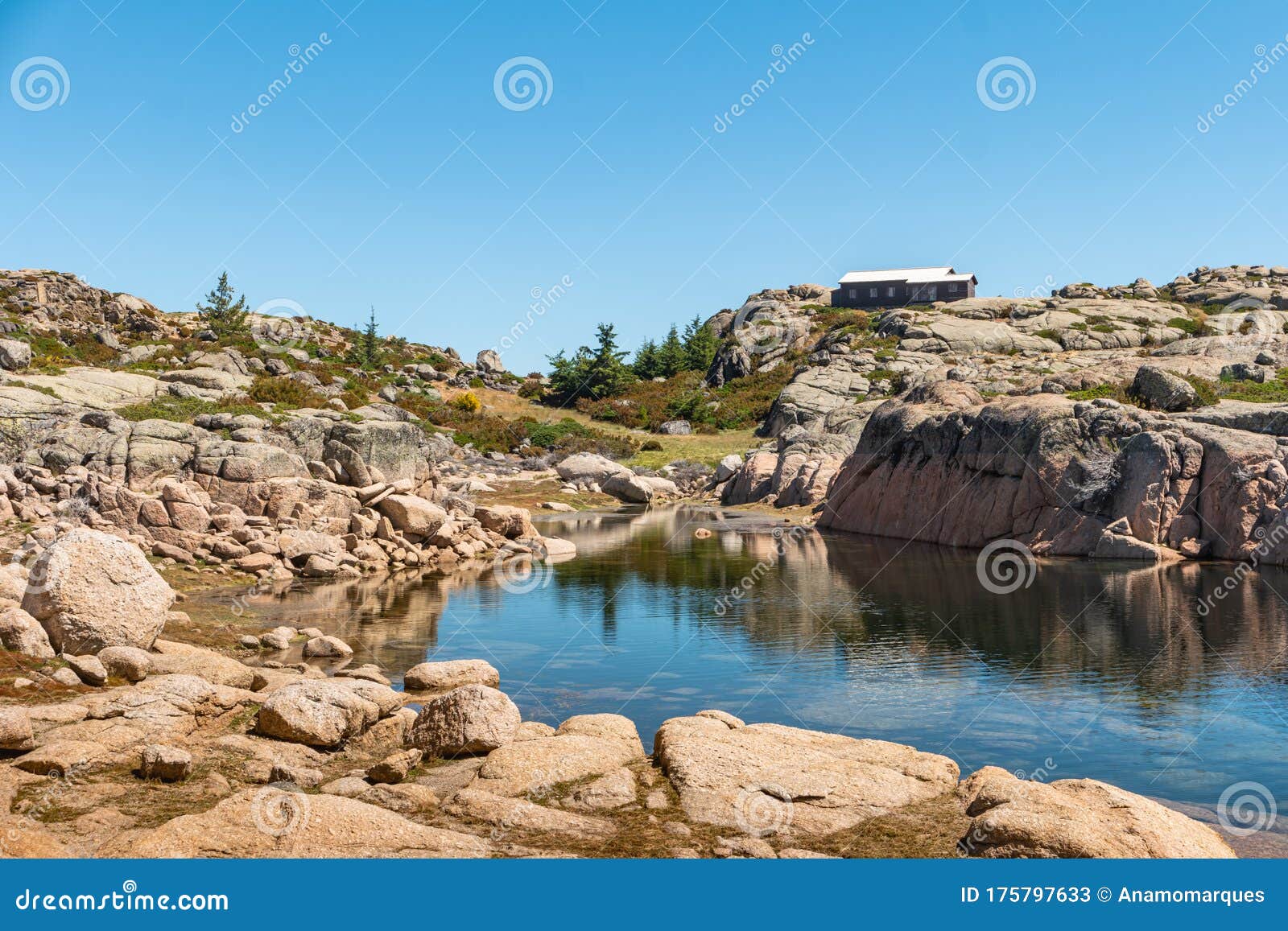 lagoa comprida is the largest lake of serra da estrela natural park, portugal