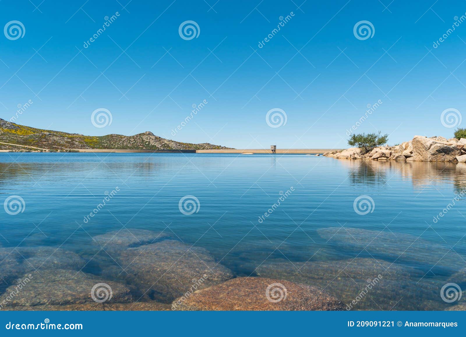 lagoa comprida is the largest lake of serra da estrela natural park portugal