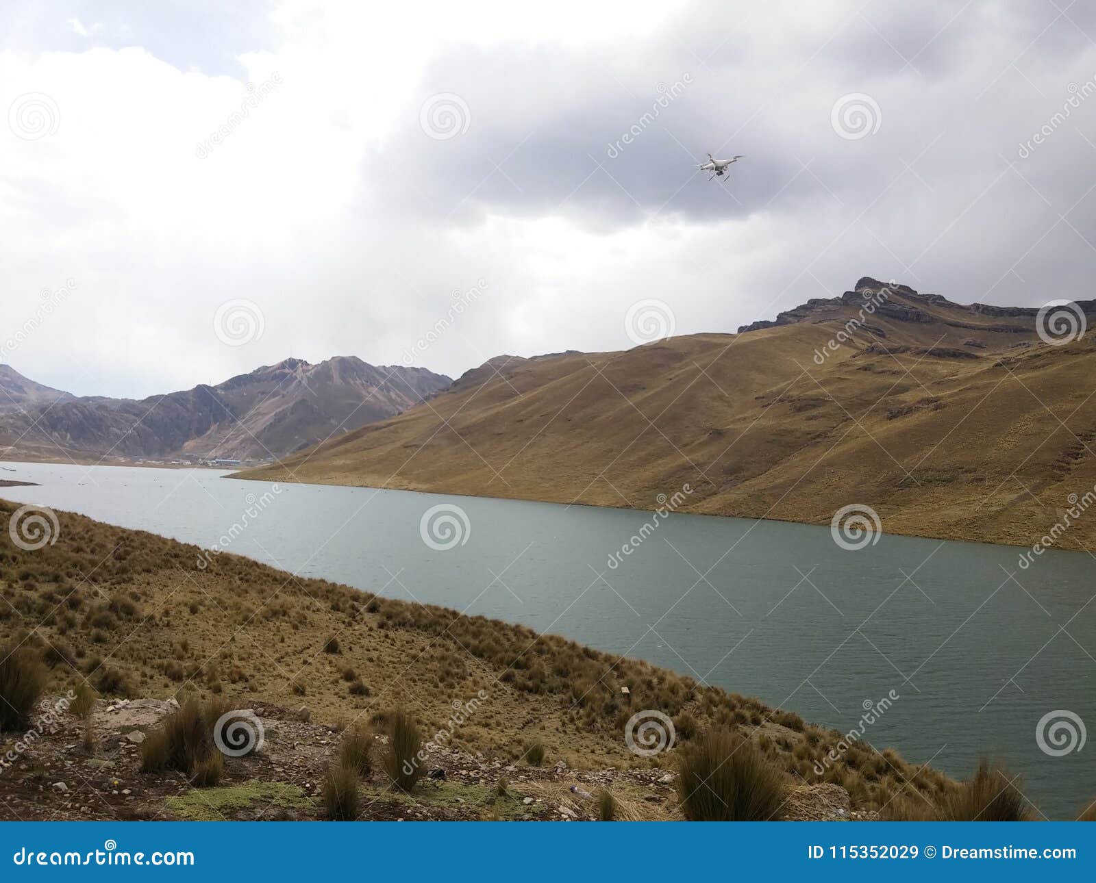 lagoon in the andes of peru
