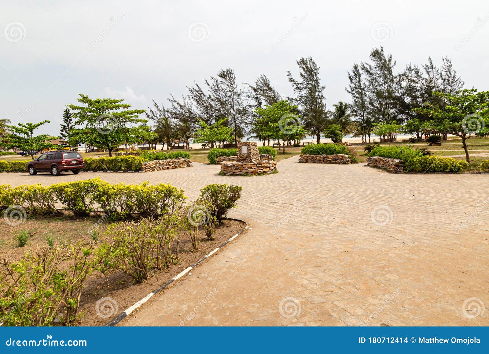 lagos beaches; frontage and beach awolowo institute of government policy museum lekki town in ibeju lekki, lagos state nigeria.