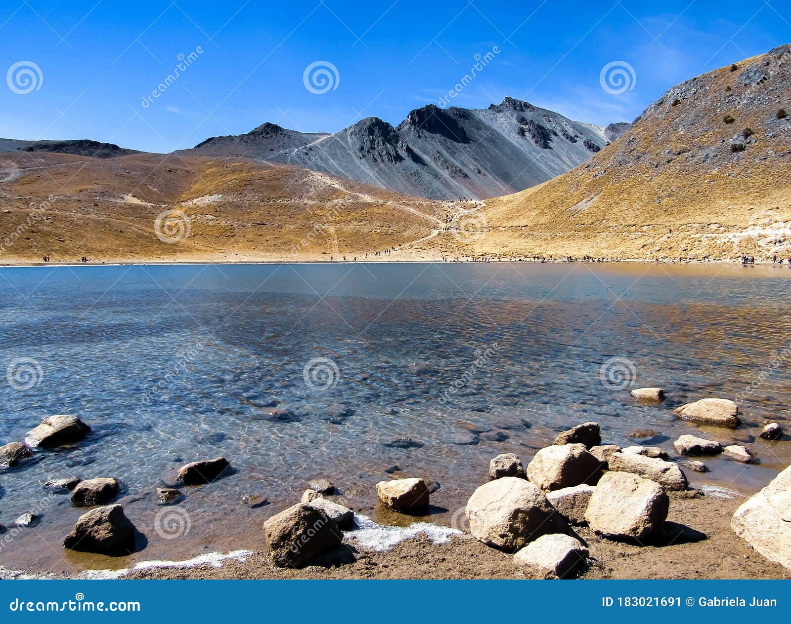Laguna Del Sol in the Crater of the Old Volcano Nevado De Toluca