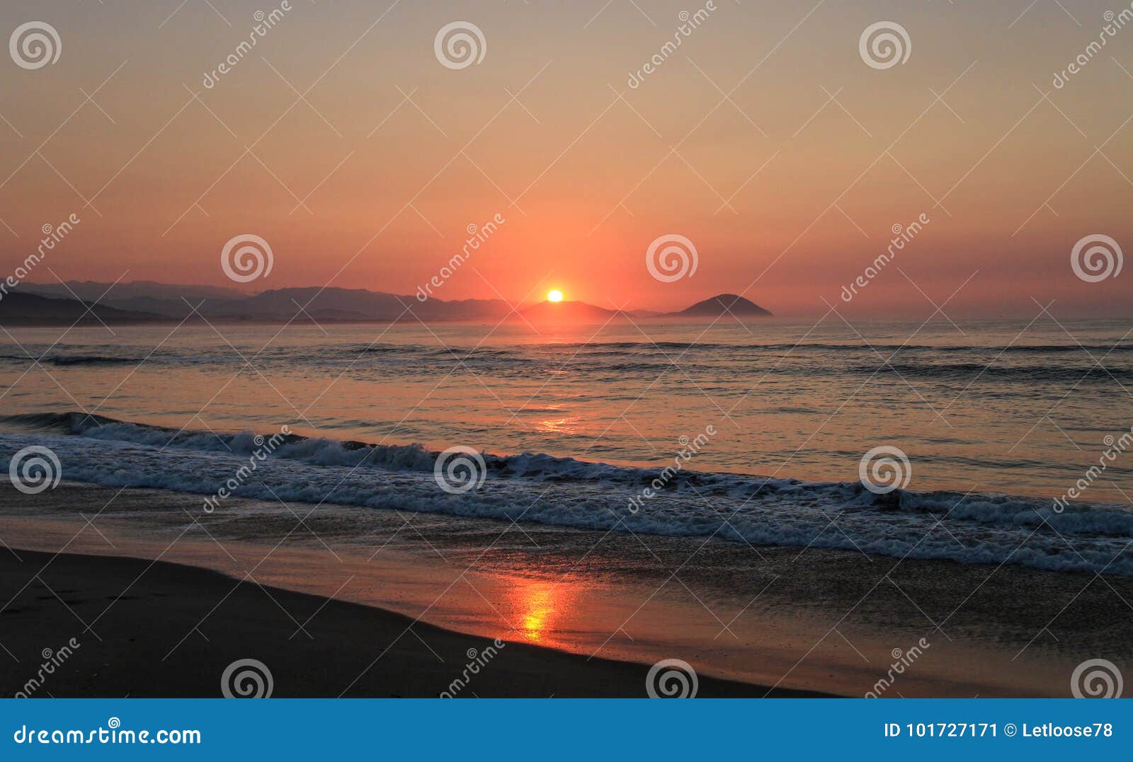 sunrise on the beautiful coast of the chacahua national park, oaxaca, mexico