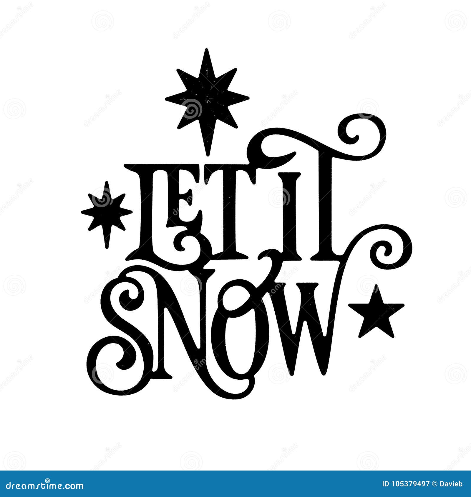 Download Laissez Lui Neiger Wordart De Noël Illustration Stock ...