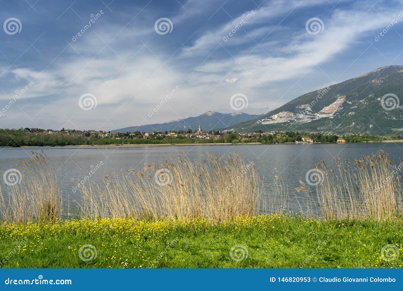 lake of annone, lecco, italy