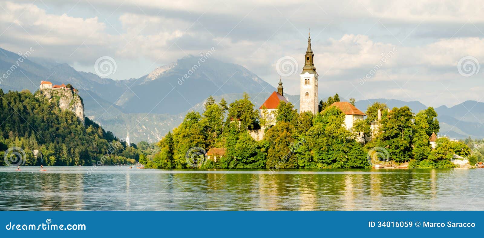 lake bled, island and castle, slovenia