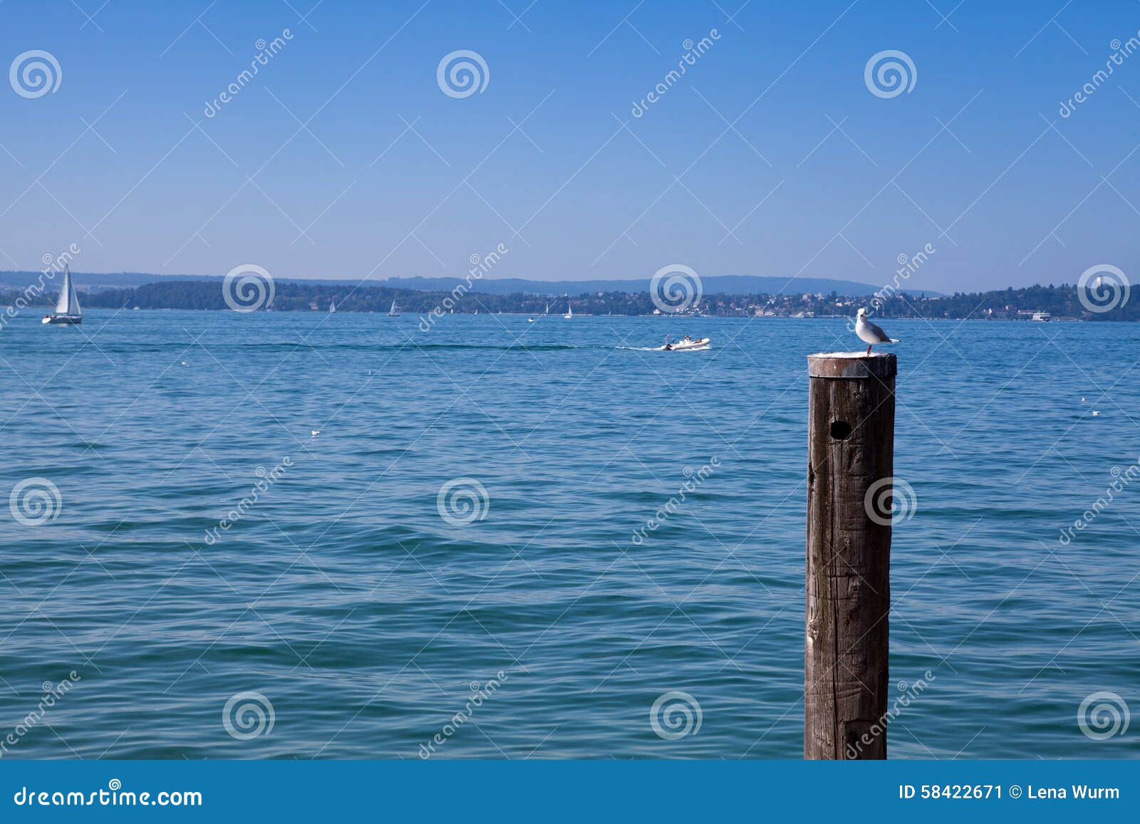 Lake Constance (Meersburg). View of Lake Constance (Bodensee) in Meersburg