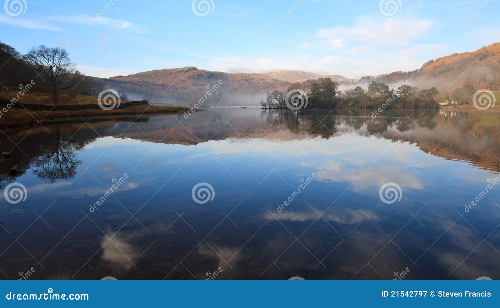 Lake District Countryside Reflection Stock Image - Image of kingdom ...