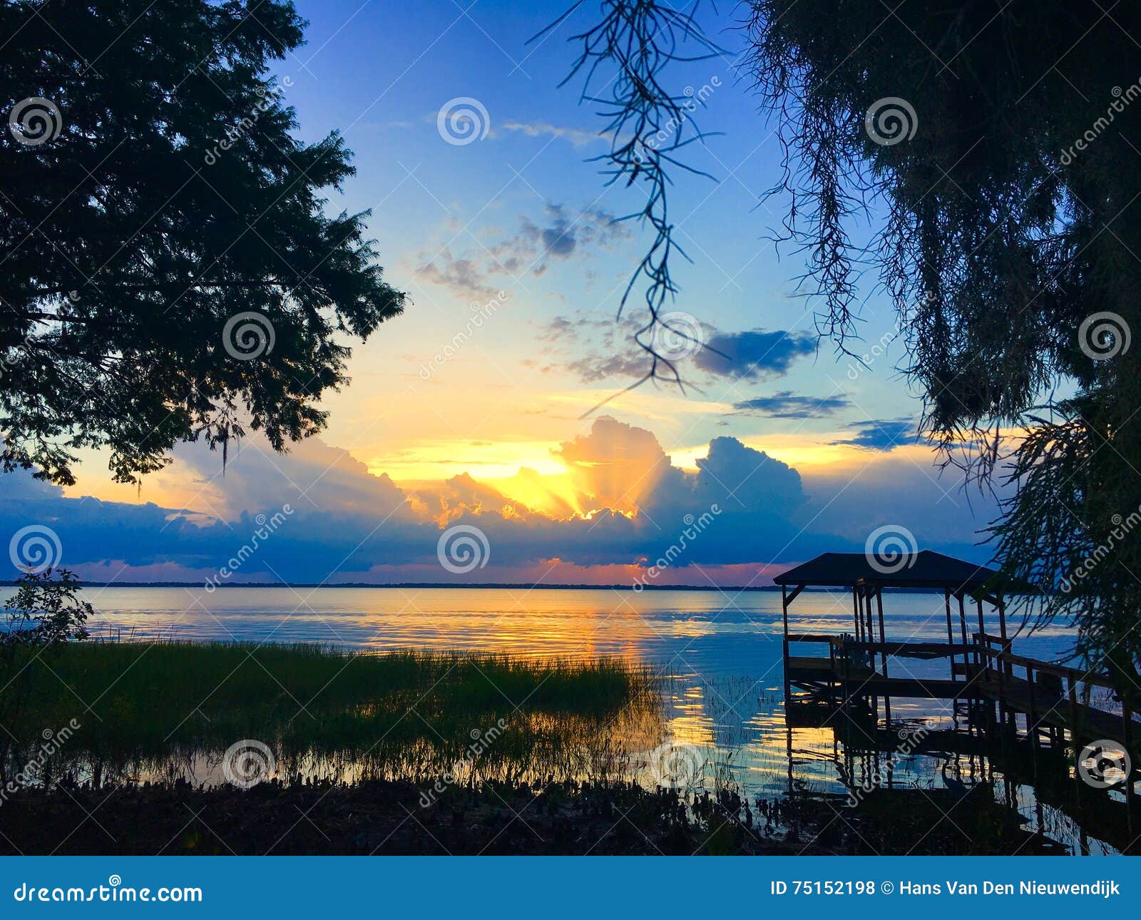 Lake Eustis, Florida at Sunset Stock Photo Image of water, sunset