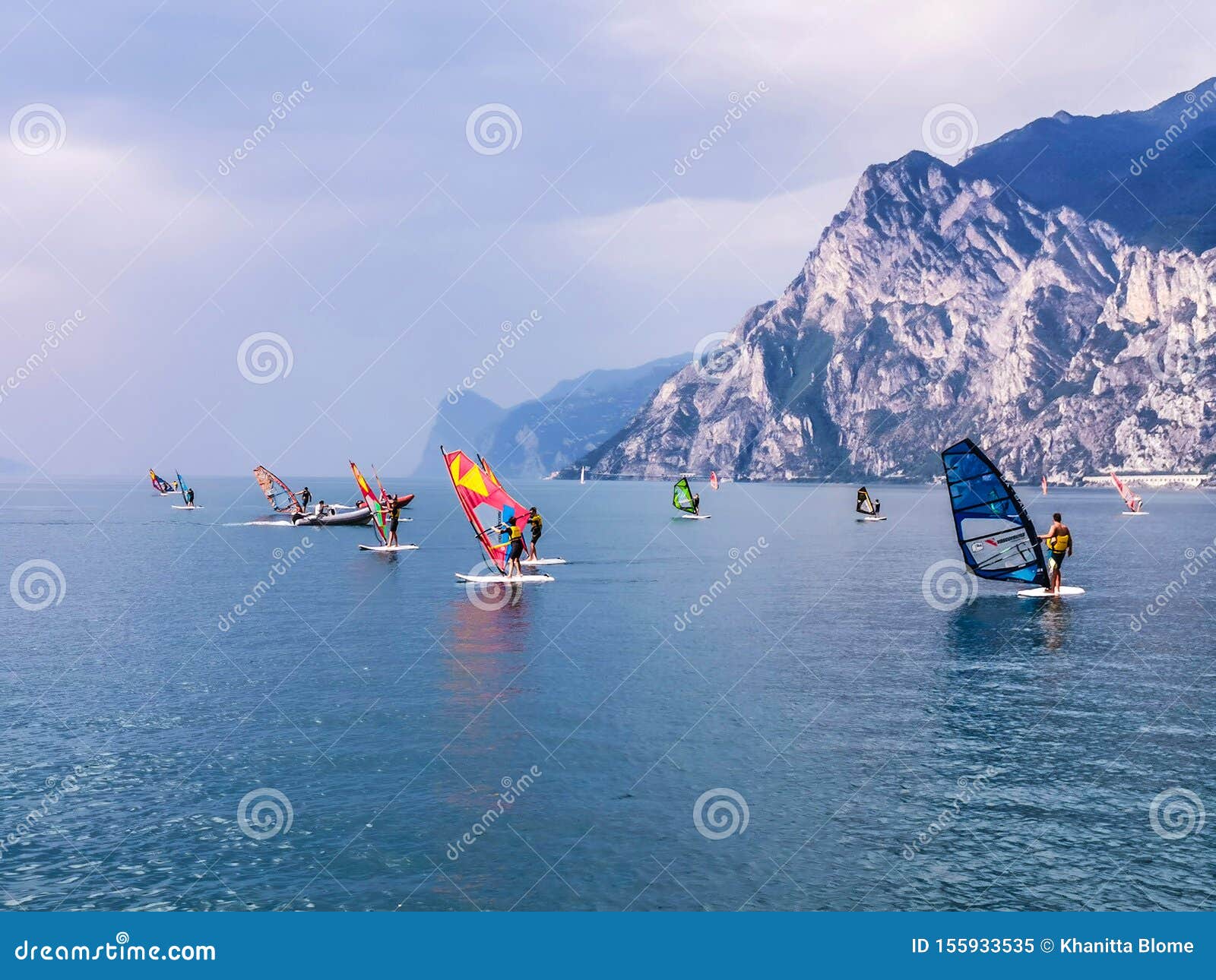 Lake garda I italy stock image. Image of lake, windsurf 155933535
