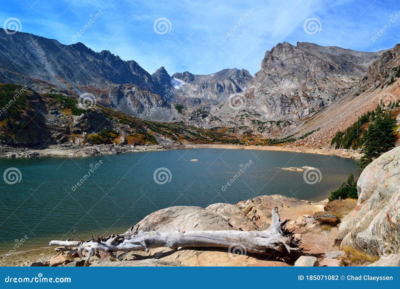 lake isabelle and mountains in colorado