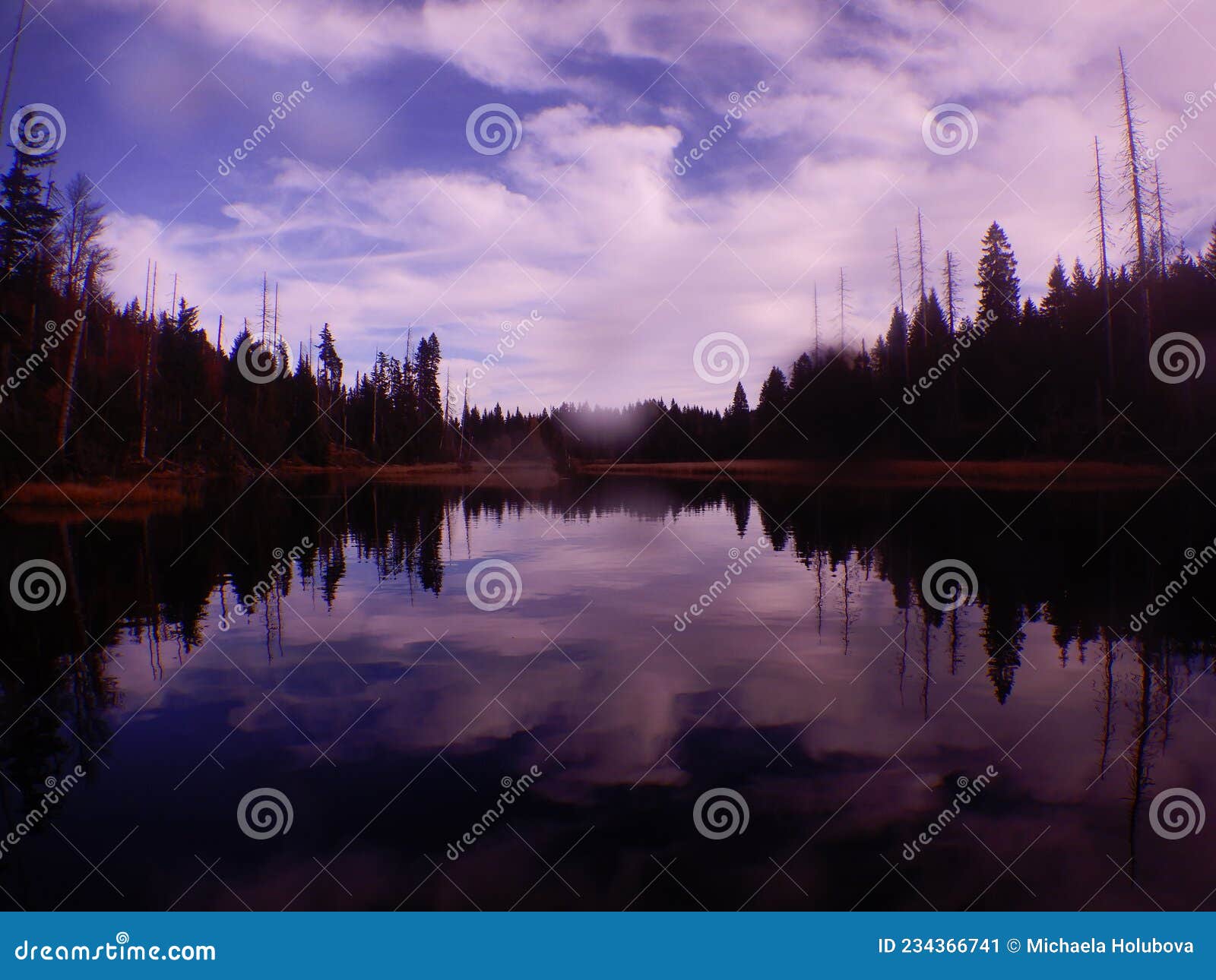 lake laka with floating islands on the surface is the smallest, shallowest and highest glacial lake in ÃÂ umava.