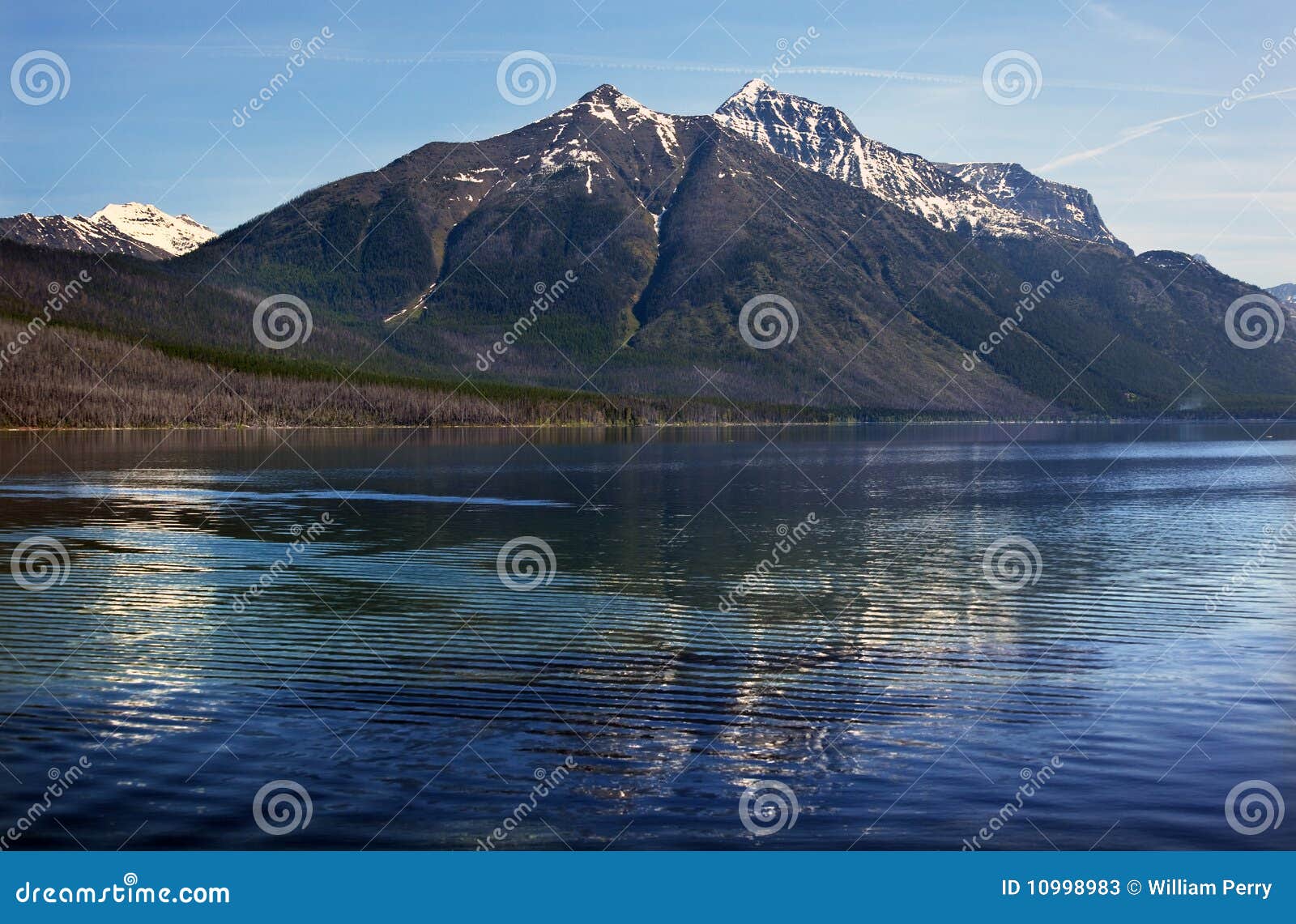 lake mcdonald mountain reflection glacier montana
