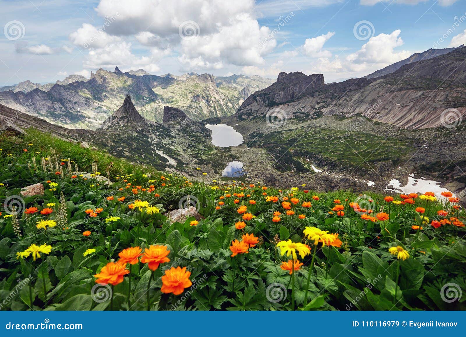 lake of mountain spirits, natural park ergaki, siberia, russia.