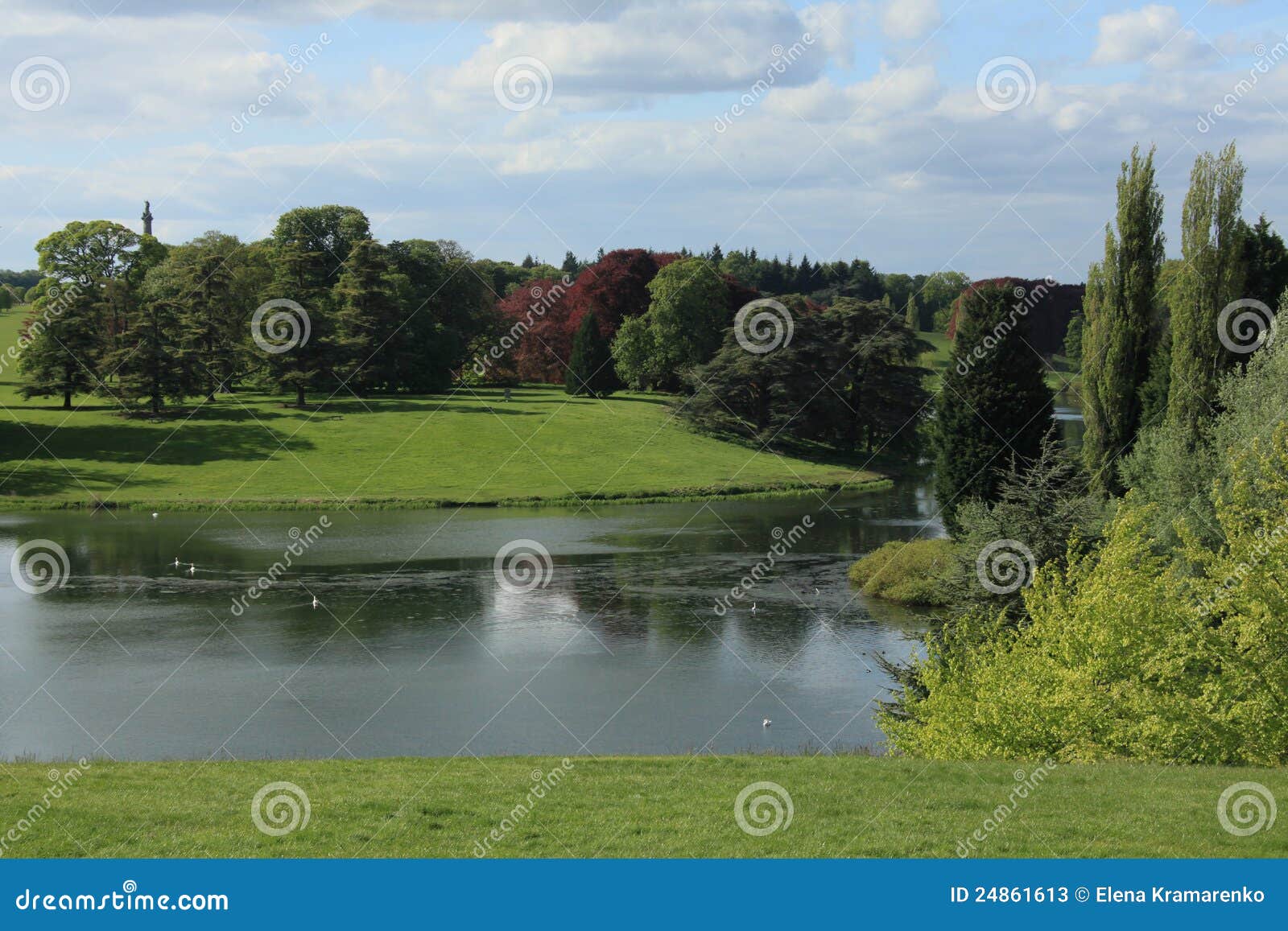 Lake Near Blenheim Palace Stock Image Image Of Field 24861613