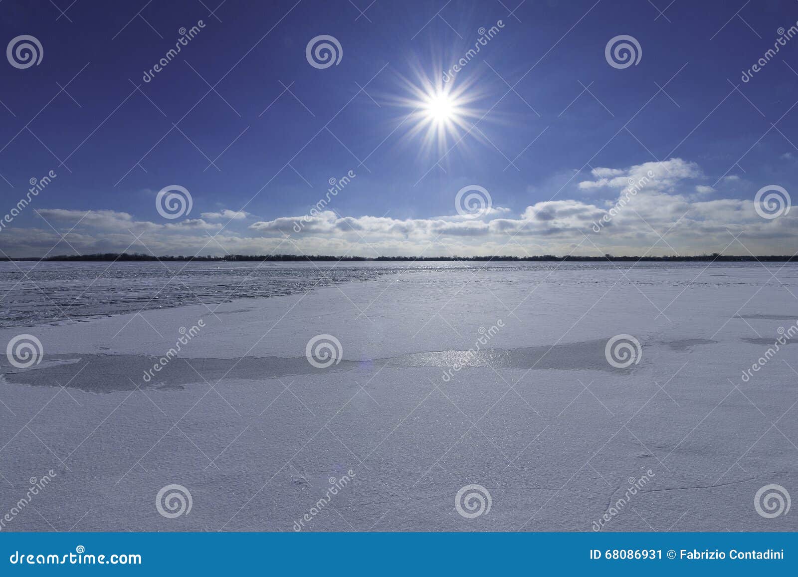 Lake ontario in icy winter