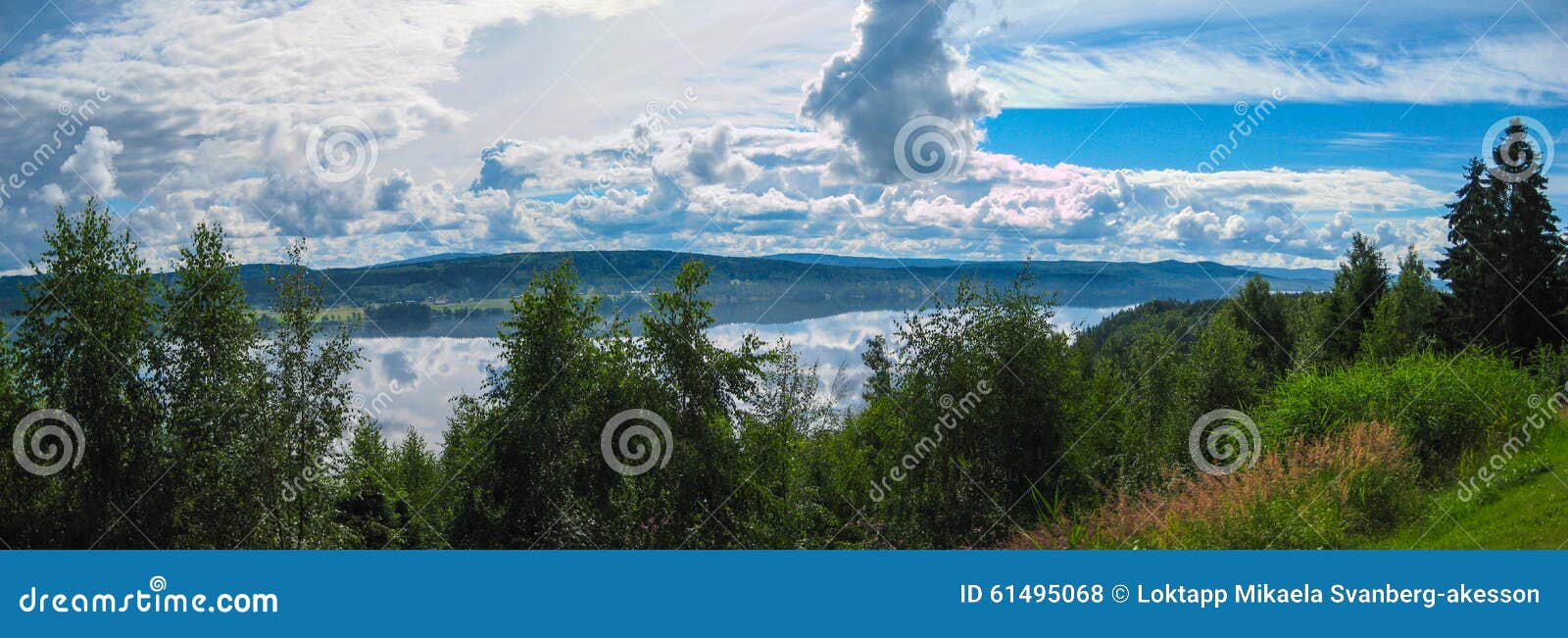 lake panorama dalarna, sweden