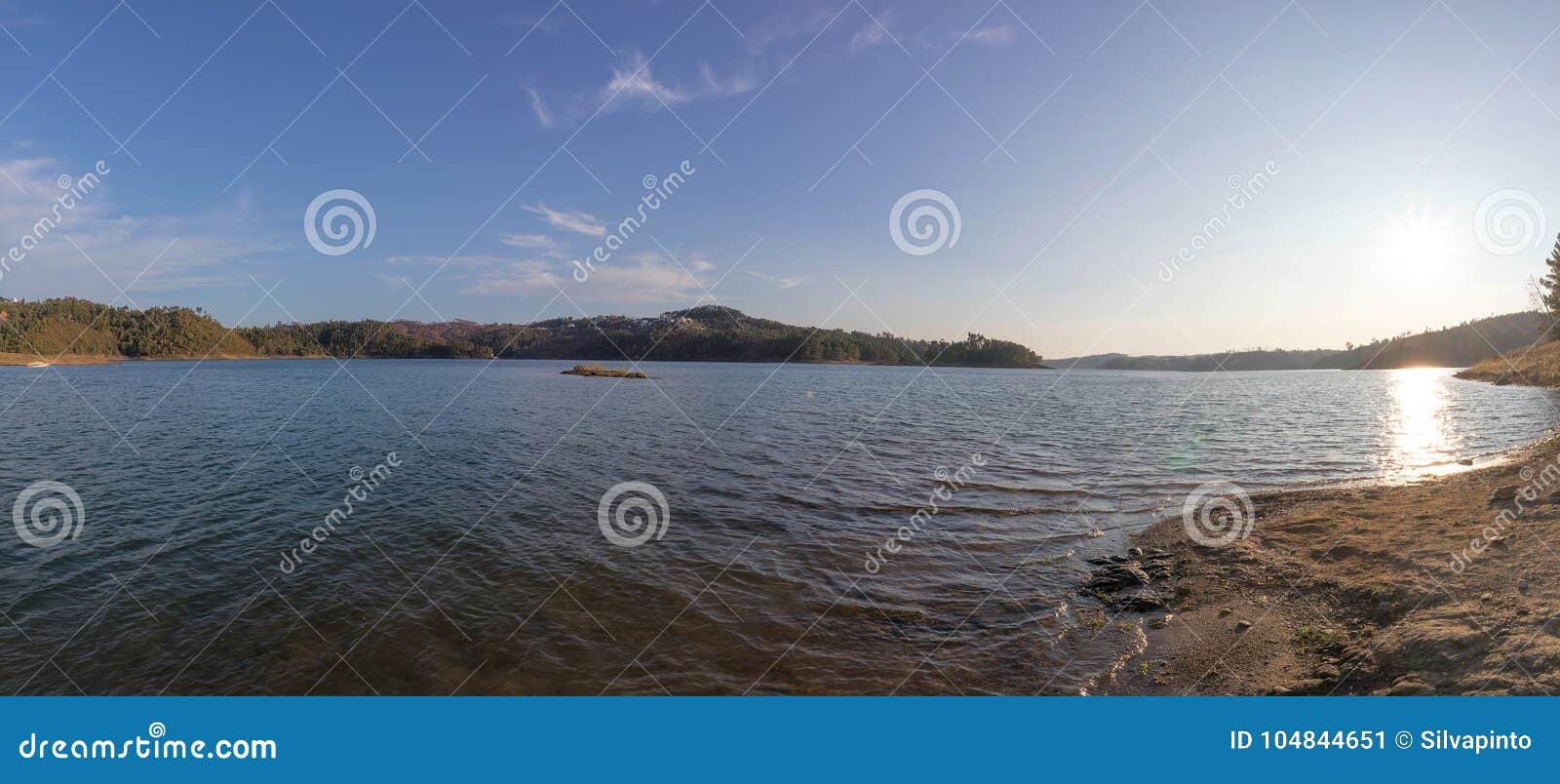 lake panorama of srra de tomar. portugal.