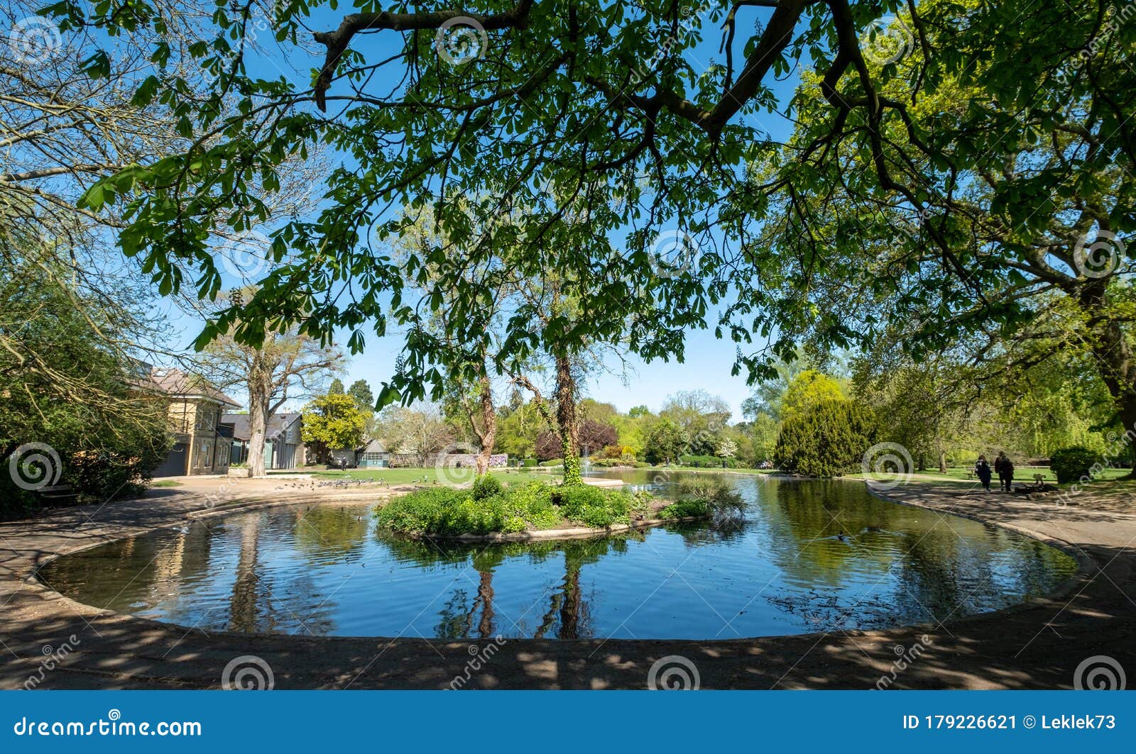 The Lake at Pinner Memorial Park, Pinner, Middlesex, UK, Photographed