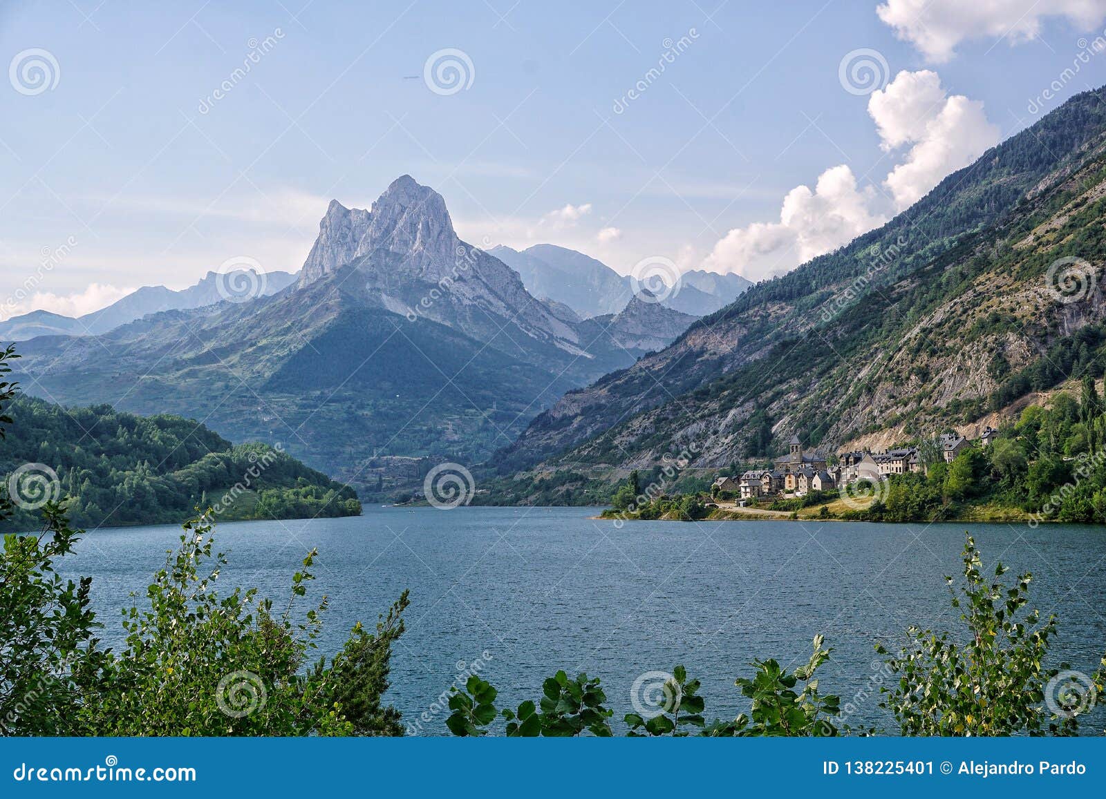 lake in pirineos mountains, spain.