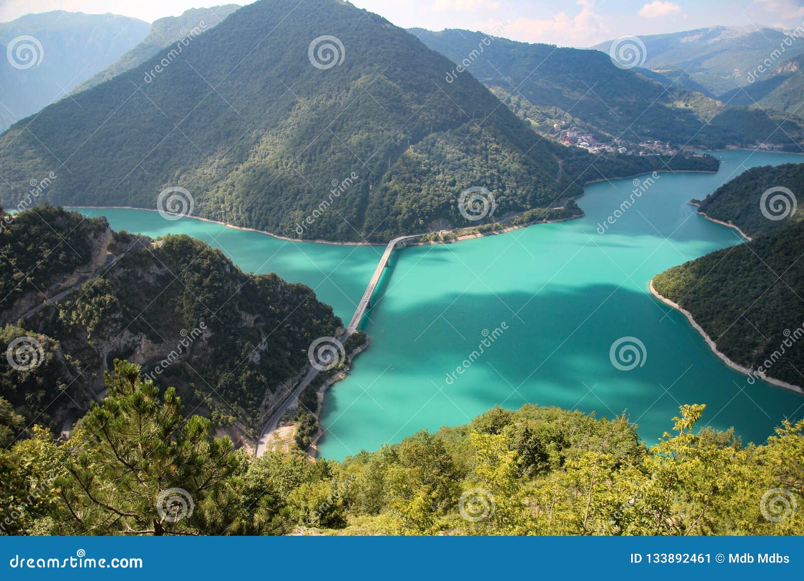 canyon of piva lake, montenegro
