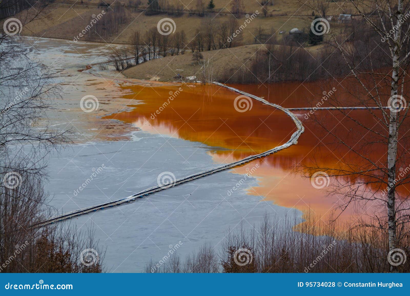 lake pollution by mining residuals,geamana ,romania