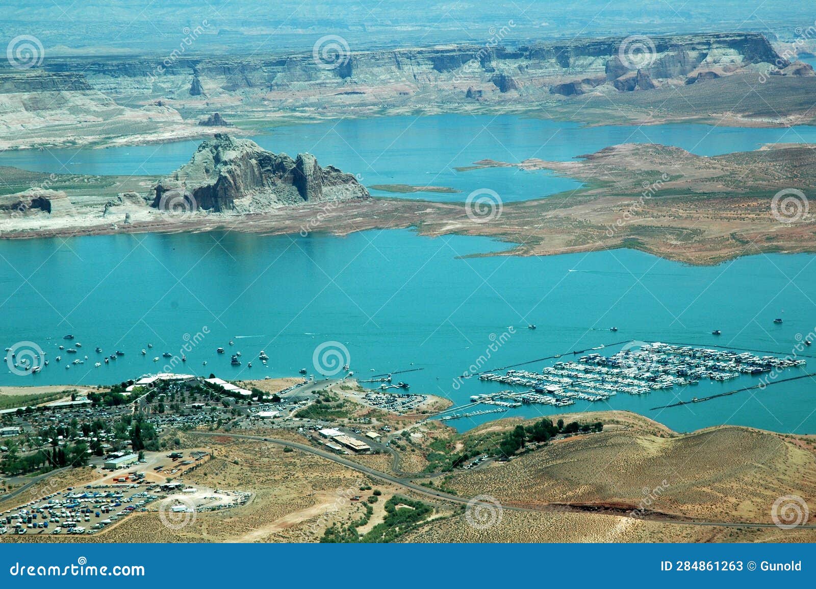 Lake Powell at Glenn Canyon, a National Recreation Area Stock Image