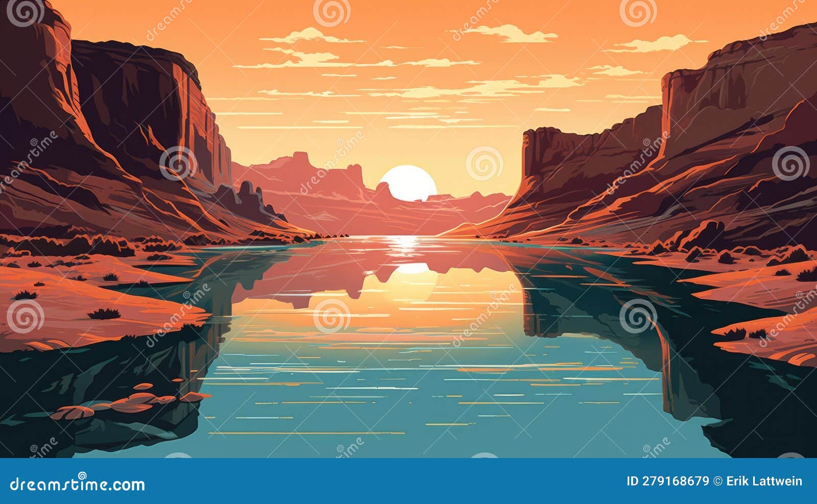 lake powell - amazing  of famous landmarks - made with generative ai tools